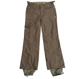 Foursquare Snowboard Ski Pants Outerwear Women's Sz S 10K Gold Brown‎